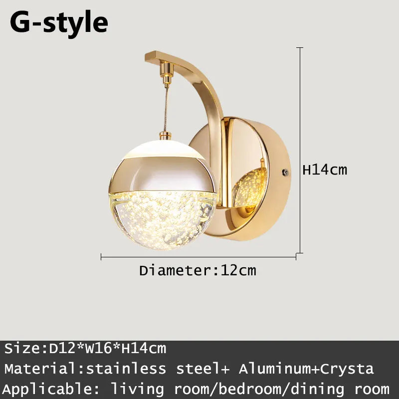 DecorBites™ Crystal LED Wall Sconce for Elegant Home Décor