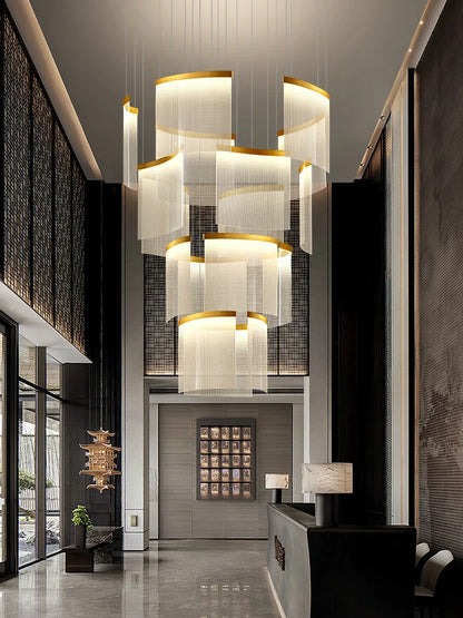 DecorBites™ Acrylic LED Chandelier: Modern Light Luxury Dimmable Pendant for Living Room-Elegant Lighting Fixtures