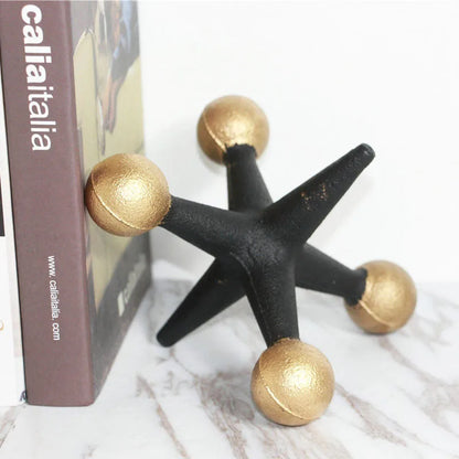 DecorBites™ Golden Geometric Resin Handicrafts Molecular Model Abstract Home Decoration