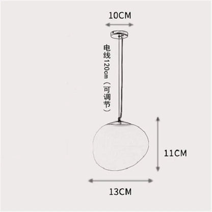 Lámpara colgante de cristal Gregg de DecorBites™, lámpara LED moderna para comedor, cocina o loft.
