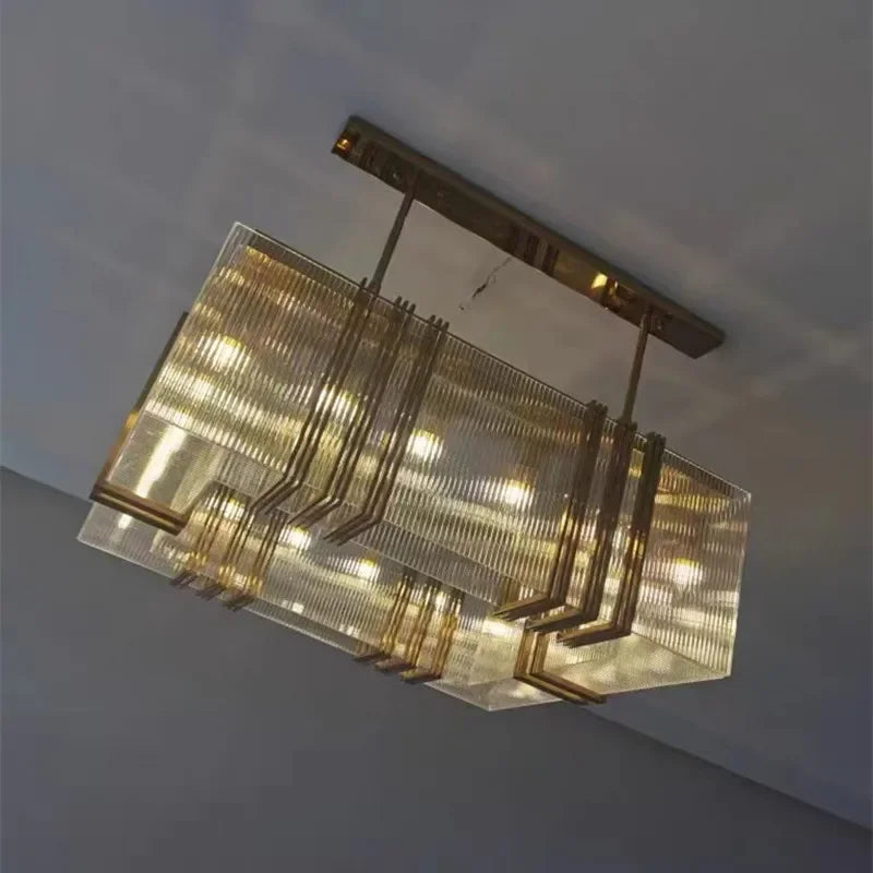 Lámpara colgante DecorBites™ de acero con brillo dorado - Lámpara LED colgante de lujo para comedor