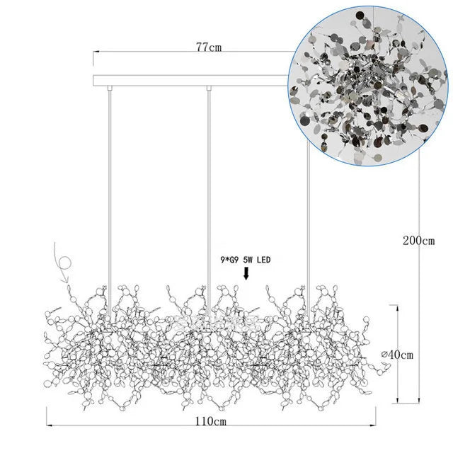 DecorBites™ LED Chandelier: Modern Simplicity for Living, Dining Room, Kitchen, Bedroom - Home Decor Light Fixture