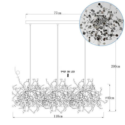 DecorBites™ LED Chandelier: Modern Simplicity for Living, Dining Room, Kitchen, Bedroom - Home Decor Light Fixture