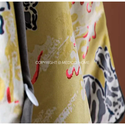 DecorBites™ Coral Lynx Velvet Cushion Cover: Luxury Mystical Animal Theme for Sofa