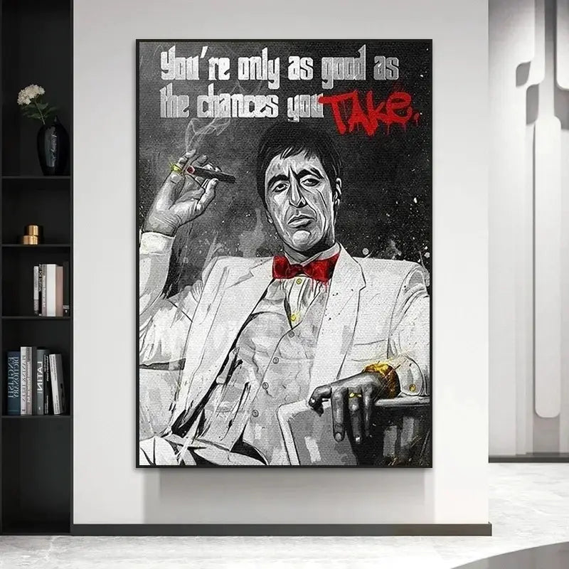 DecorBites™ Motivational Tony Montana Canvas Wall Art
