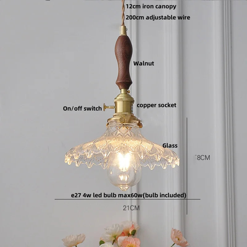 DecorBites™ Clear Glass LED Pendant Lights for Home Decor and Lighting