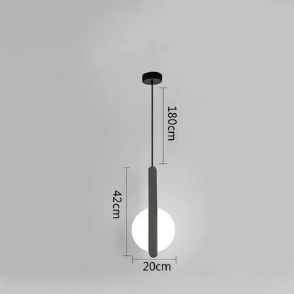 مصباح معلق بحلقة سوداء من DecorBites™ مع إضاءة LED قابلة للتعتيم وتعليق في السقف