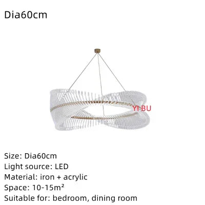 DecorBites™ Golden Round Ceiling Chandelier for Bedroom Dining Art Gallery Indoor LED Fixture