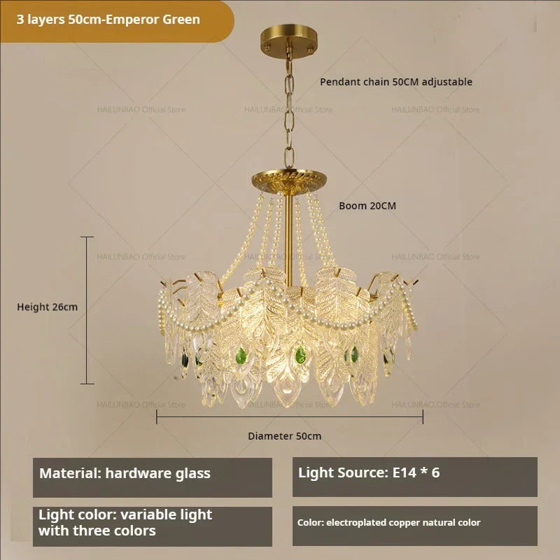DecorBites™ Crystal Chandelier Light: French Modern Luxury for Living Room, Dining Room, Bedroom