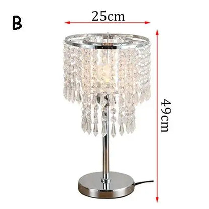 DecorBites™ Crystal Table Lamps: Modern Warm Living Room Study Desk Decor Fixtures