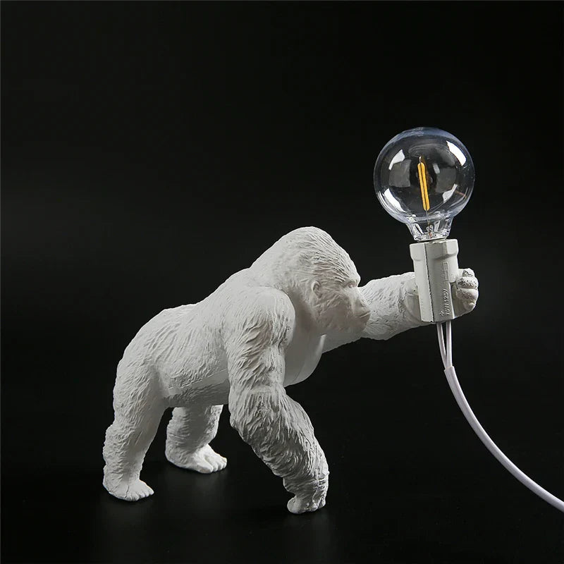 DecorBites™ King Kong Resin Night Light: Customizable LED Table Lamp for Modern Living Spaces