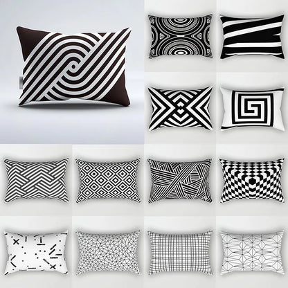 طقم غطاء وسادة للخصر بتصميم هندسي مموج من DecorBites™