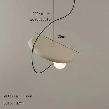 Magnetic Attraction White Metal Pendant Light
