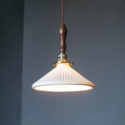 DecorBites™ Ceramic LED Pendant Light: Modern Brass Hanging Lamp for Home Decor