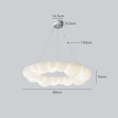 DecorBites™ Cloud Living Room Ceiling Lamp Bedroom Light Simple Restaurant Designer Atmospheric Cream Wind