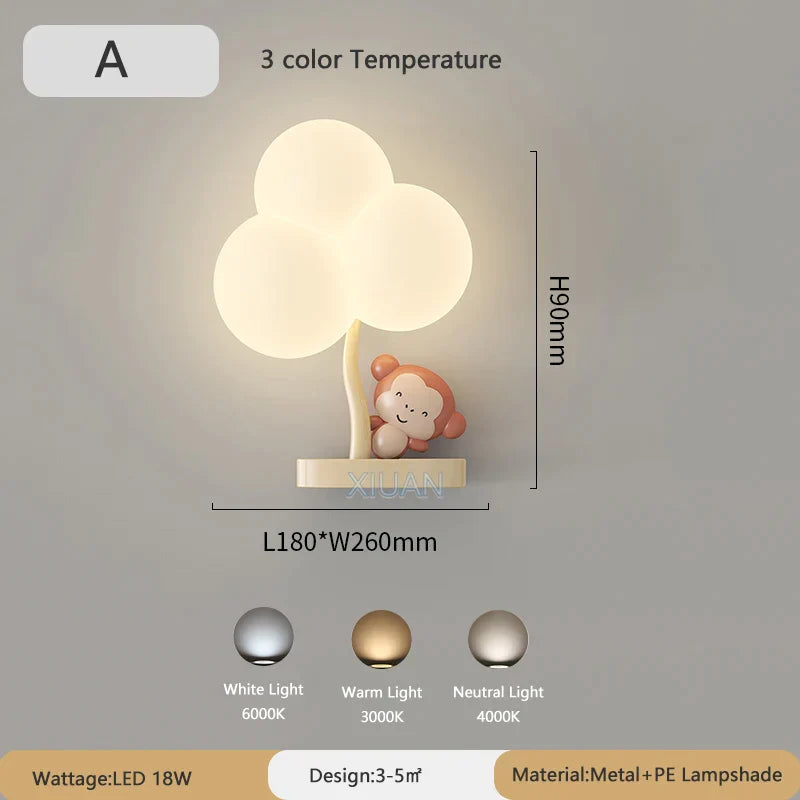 DecorBites™ Cloud Shape LED Baby Room Wall Lamp - Eye Care Bedroom Fixture