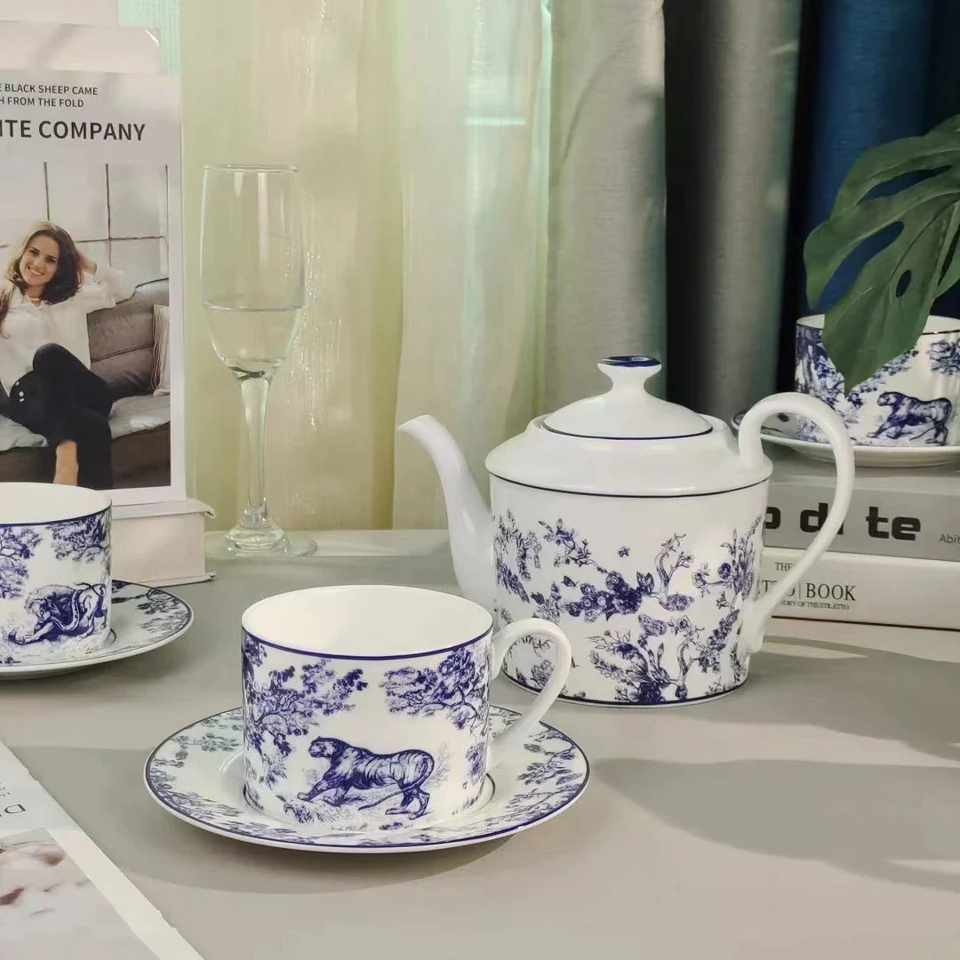 DecorBites™ Jungle Lion Bone China Tea Set and Coffeeware Collection