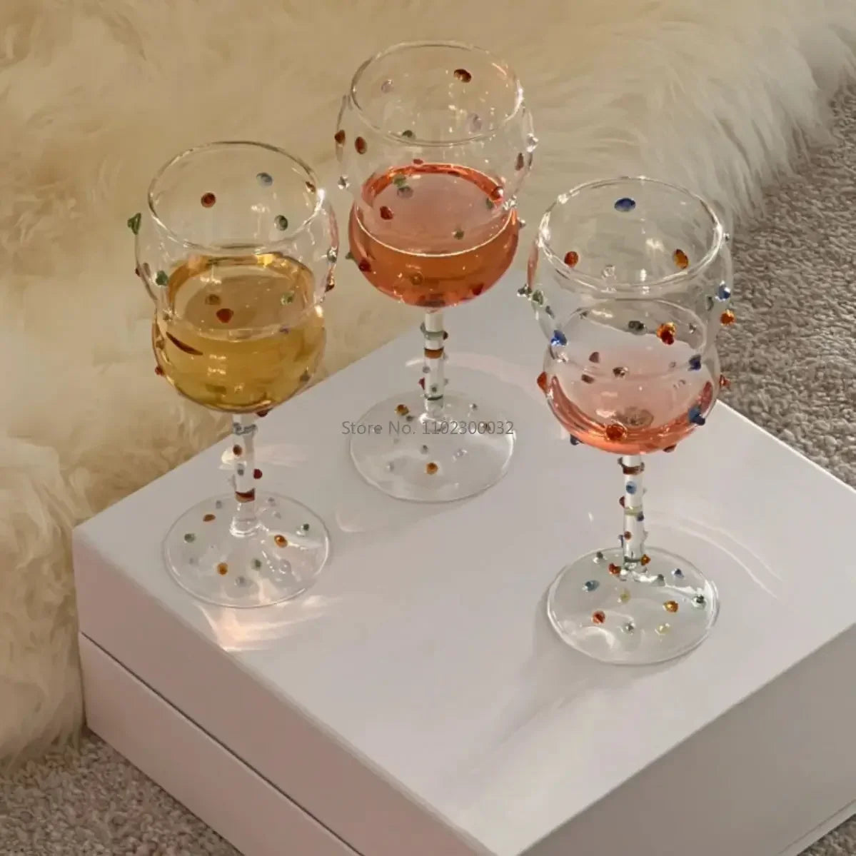 DecorBites™ Gem Spark Coupe Goblet Set - Colorful Crystal Champagne Glass Collection