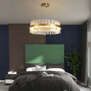 Decorbites™ Lámpara de Colgante LED de Lujo con Cristal Dorado - Iluminación Moderna de Lujo en Cristal