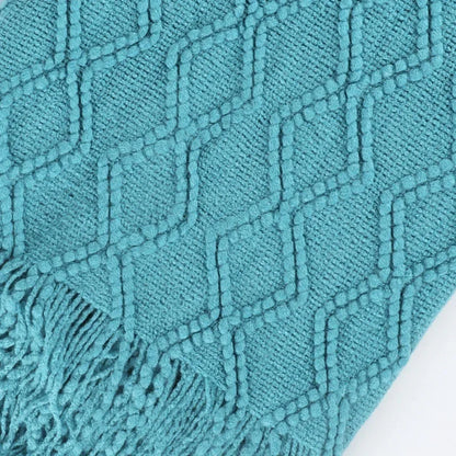 DecorBites™ Knitted Woolen Blanket - Cozy Home Accent and Travel Essential