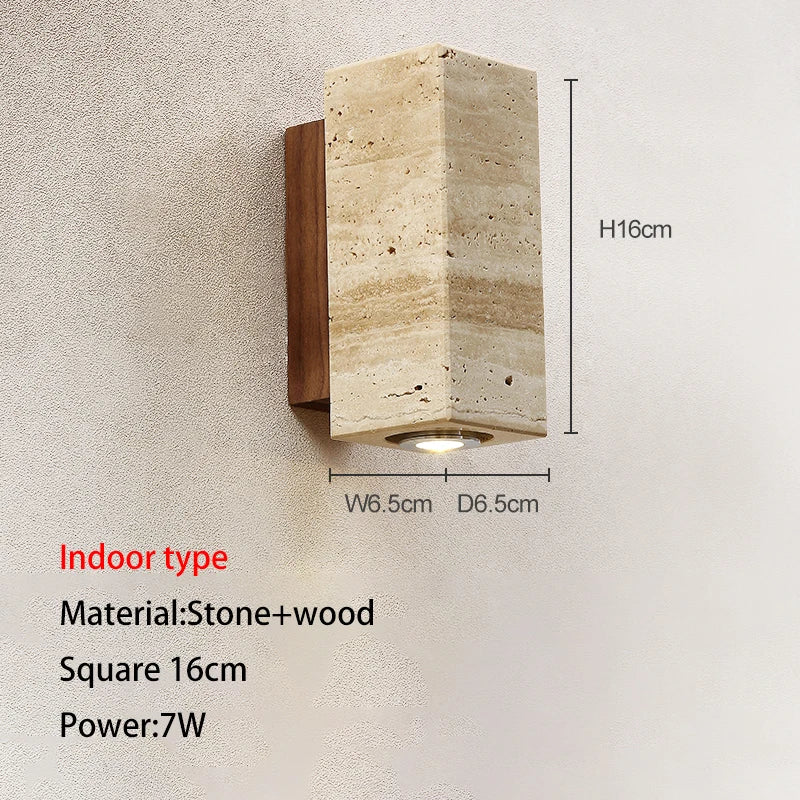 DecorBites™ Cave Stone Outdoor Wall Lamp: Waterproof Yellow Light for Bedroom, Courtyard, Balcony Garden