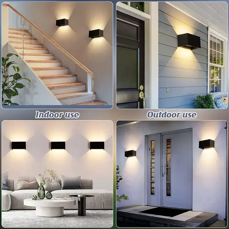 Lámpara de pared LED de aluminio impermeable Decorbites™ - Iluminación para exteriores e interiores