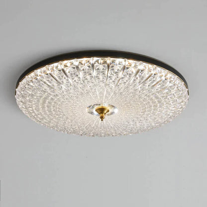 DecorBites™ Glass Round Ceiling Lamp: Simple Luxury for Bedrooms