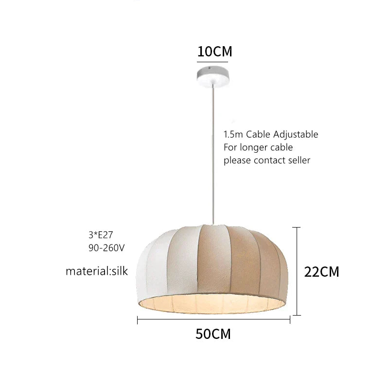 DecorBites™ Handmade Silk Pendant Lamps for Dining, Bedroom, Living, Study Rooms