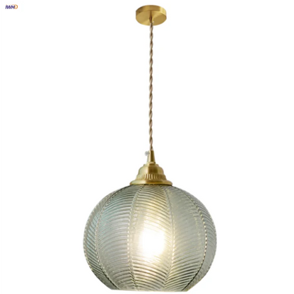 DecorBites™ Blue Glass LED Pendant Lamp - Nordic Modern Hanging Light