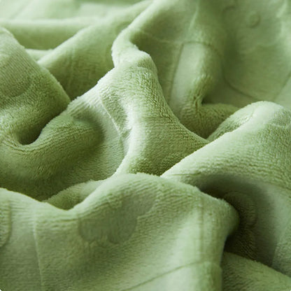 Manta DecorBites™ de terciopelo jacquard color leche para aire acondicionado | Chal cálido y de viaje para todas las estaciones