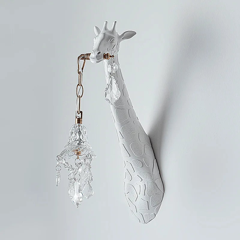 مصباح حائطي من الراتنج على شكل زرافة من DecorBites™، مناسب لديكور غرفة النوم وغرفة المعيشة