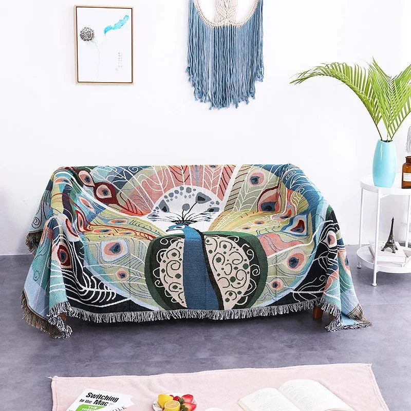 DecorBites™ Dustproof Butterfly Carp Pattern Sofa Blanket
