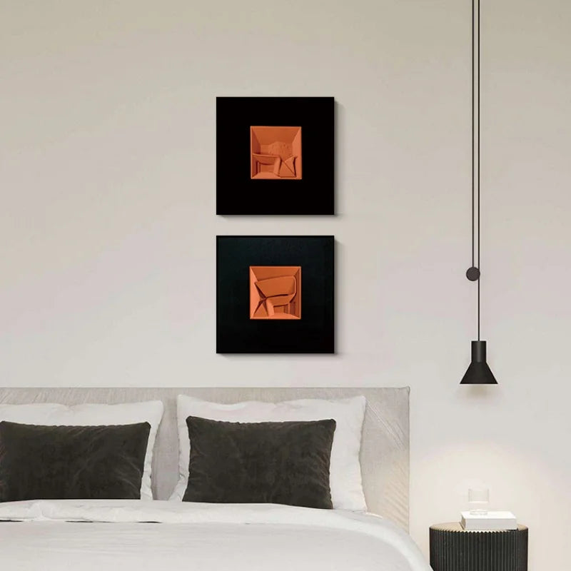 ديكورات جدارية مربعة هندسية تجريدية من DecorBites™، إكسسوارات الغرفة