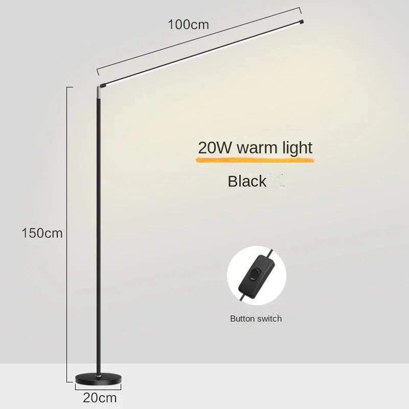 Lámpara de suelo LED Decorbites™: Accesorio de lectura minimalista súper brillante para sala de estar y dormitorio