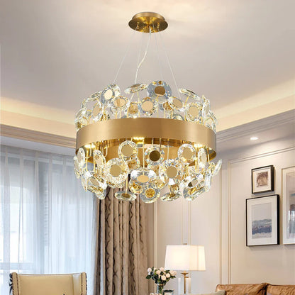 DecorBites™ Crystal Pendant Chandelier for Kitchen Living Room Restaurant Island