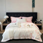 Decobites Embroidered Butterfly Flowers Patchwork Bedding Set