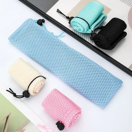 حقيبة أدوات مائدة DecorBites™ مصنوعة من القطن والكتان وحقيبة برباط للسفر وتناول الطعام في المنزل