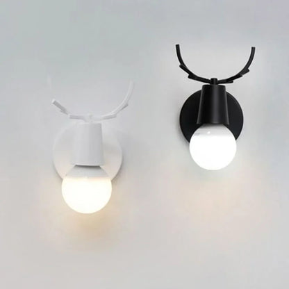 DecorBites™ LED Antlers Wall Lamp Wooden Nordic Vintage Modern Loft Bedroom Lighting E27