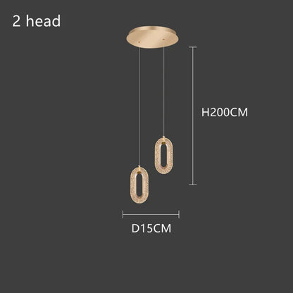 DecorBites™ Gold Lustre Oval Acrylic Chandelier for Dining and Living Spaces