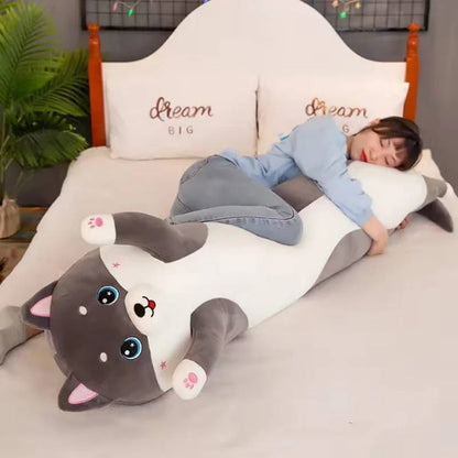 Decobites Long Pillow: Soft, Comfortable, Cute Plush Toy for Kids, Girlfriend, Schoolmate - Ideal Gift