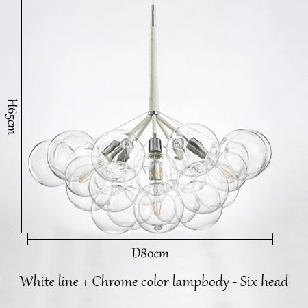 DecorBites™ Bubble Chandelier: High Quality LED Lighting for Bedroom and Lounge