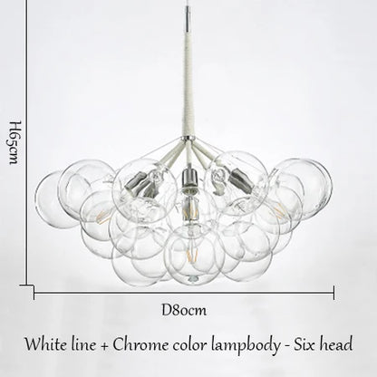 DecorBites™ Bubble Chandelier: High Quality LED Lighting for Bedroom and Lounge
