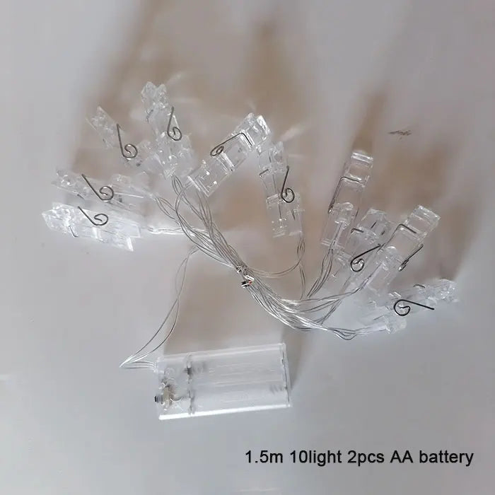 DecorBites™ LED Garland Photo Clip String Lights for Party Wedding Decor