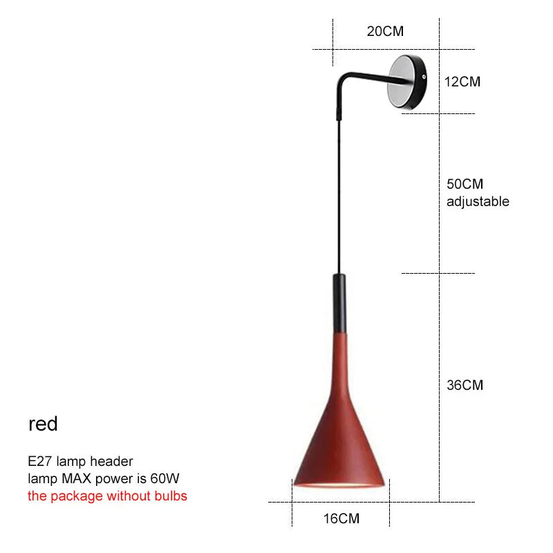 DecorBites™ Black Nordic LED Sconce Wall Light for Bedroom Reading Stairs Decor