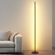 Black LED Floor Lamp D20cm 160cm Aluminum