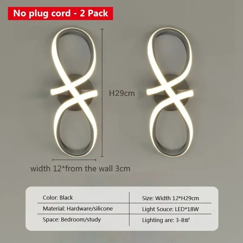 Aplique de pared LED Nordic Gold Decorbites™ para dormitorio, entrada minimalista y pasillo