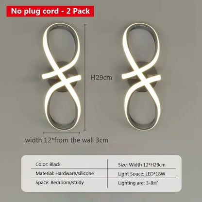 Aplique de pared LED Nordic Gold Decorbites™ para dormitorio, entrada minimalista y pasillo