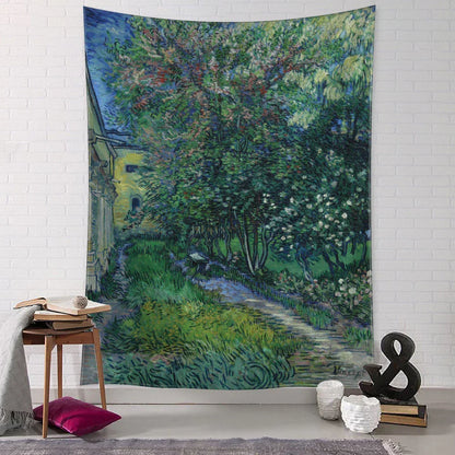 Decobites Mystic Garden Path Tapestry Wall Hanging - Van Gogh Oil Painting Inspired Art