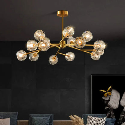 DecorBites™ Crystal Chandelier: Luxury Living Room & Dining Room Ceiling Light
