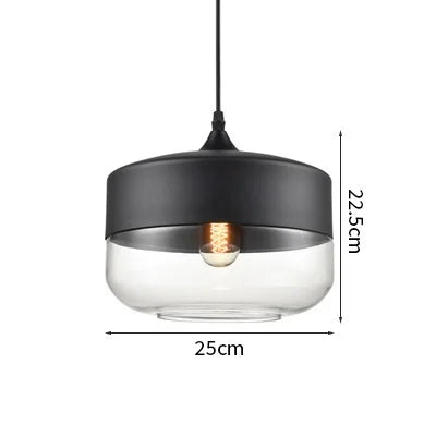 DecorBites™ LED Glass Pendant Lamp: Modern Nordic Hanging Light for Kitchen, Bedroom, Hotel & Restaurant decor.